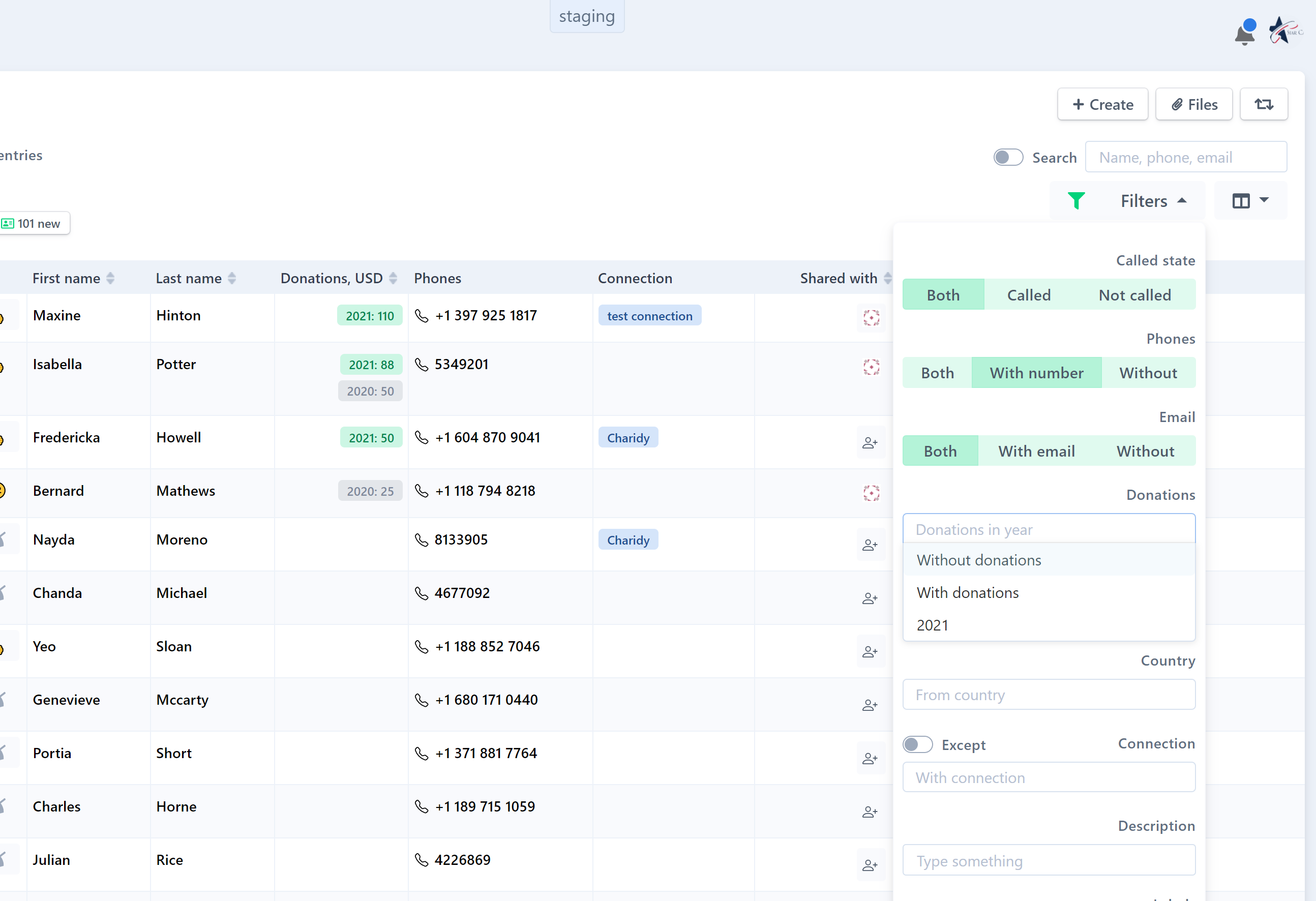 Save Your Contacts app advanced filtering